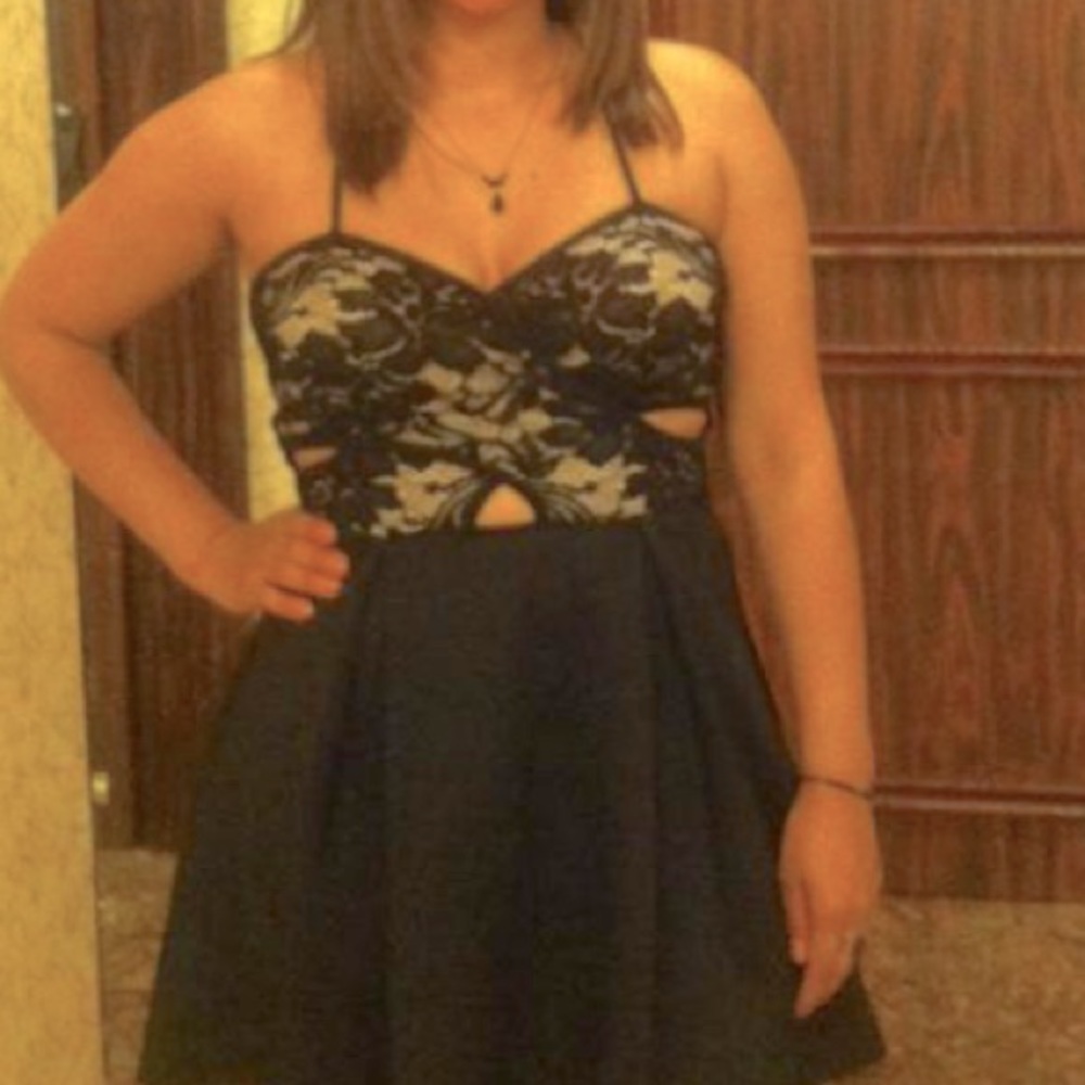 Black short dress